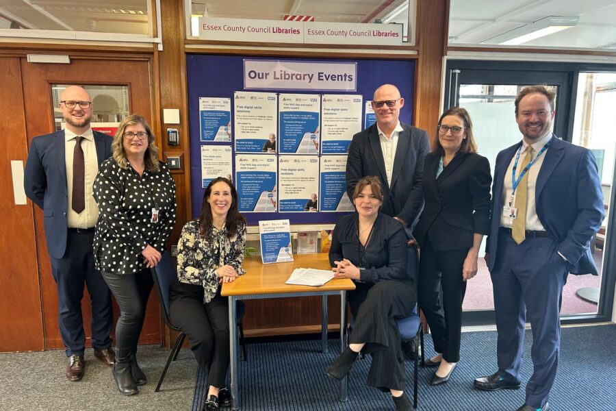Group shot at Hadleigh Library digital skills session