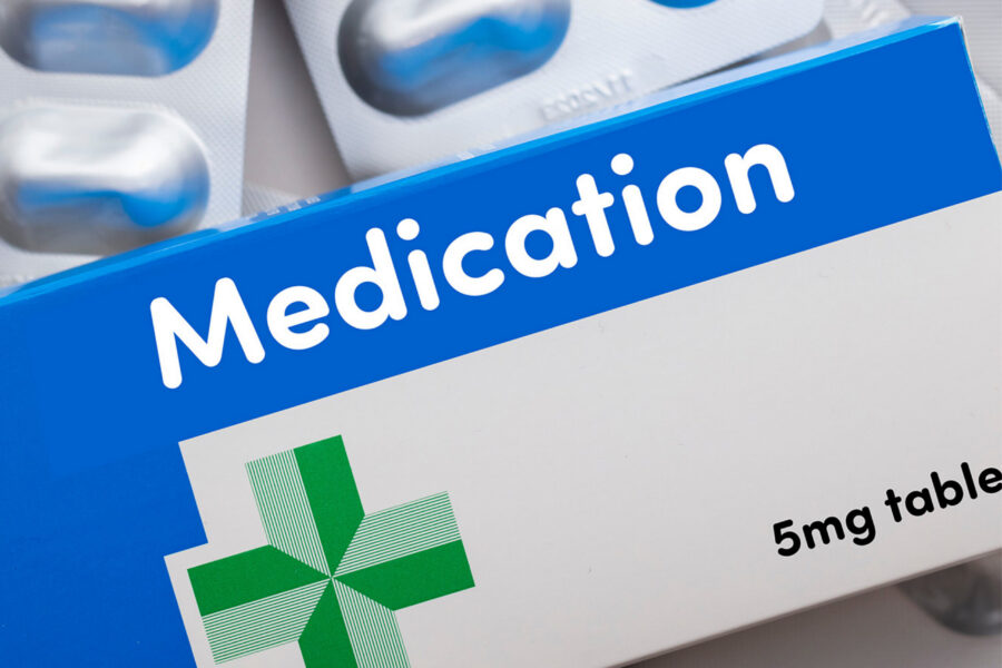 Tablet box saying Medicines, 5mg tablets