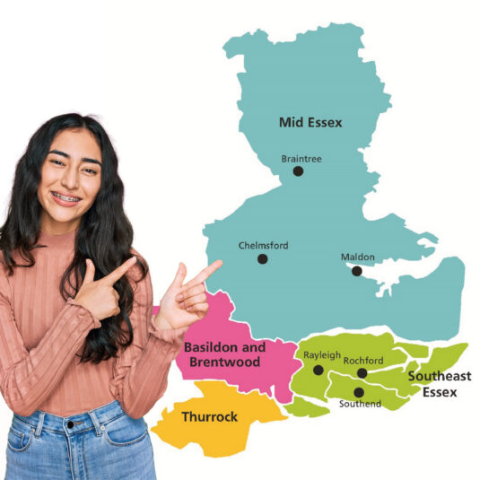 female point to geographical map