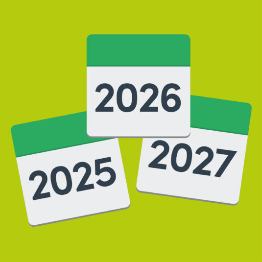 2025, 2026, 2027 calendar icons
