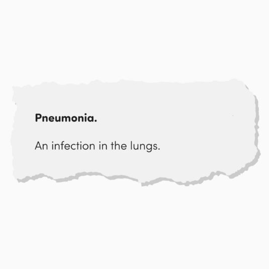 Explanation of Pneumonia: An infection in the lungs